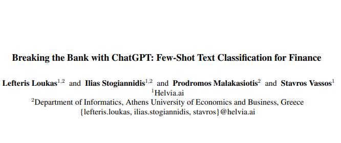 Breaking the Bank with ChatGPT: Few-Shot Text Classification for Finance thumbnail